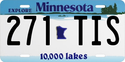 MN license plate 271TIS