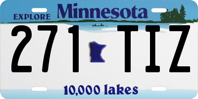 MN license plate 271TIZ