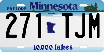 MN license plate 271TJM