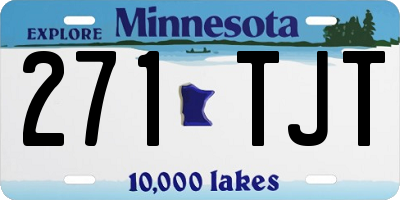MN license plate 271TJT