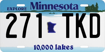 MN license plate 271TKD
