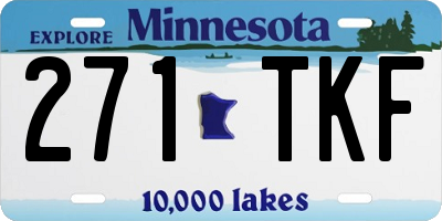 MN license plate 271TKF