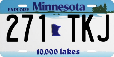 MN license plate 271TKJ