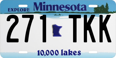 MN license plate 271TKK
