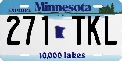 MN license plate 271TKL