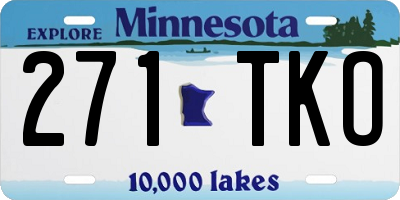 MN license plate 271TKO