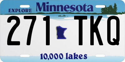 MN license plate 271TKQ