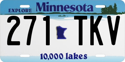 MN license plate 271TKV