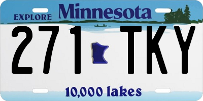 MN license plate 271TKY