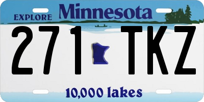MN license plate 271TKZ