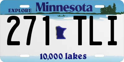 MN license plate 271TLI