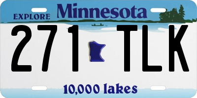 MN license plate 271TLK