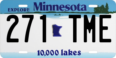 MN license plate 271TME