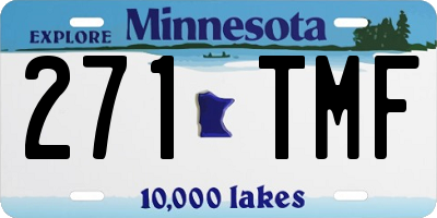 MN license plate 271TMF