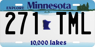 MN license plate 271TML