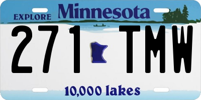 MN license plate 271TMW