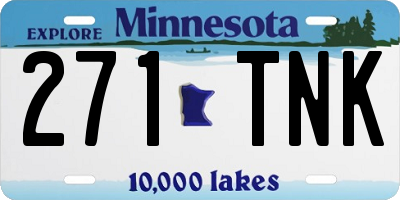 MN license plate 271TNK