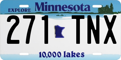 MN license plate 271TNX