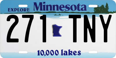 MN license plate 271TNY