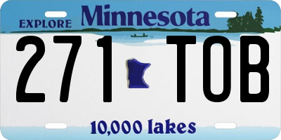 MN license plate 271TOB