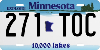 MN license plate 271TOC