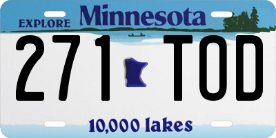 MN license plate 271TOD