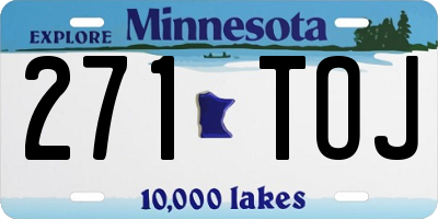 MN license plate 271TOJ