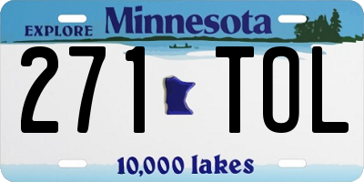 MN license plate 271TOL