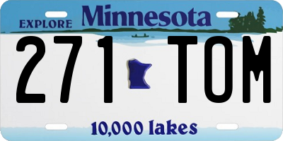MN license plate 271TOM