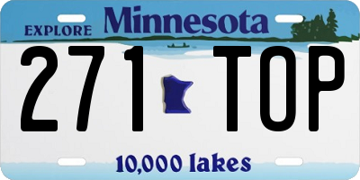 MN license plate 271TOP