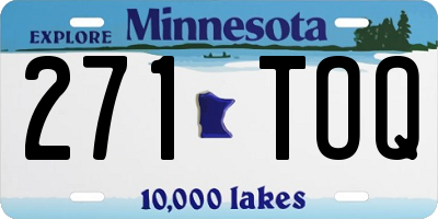 MN license plate 271TOQ