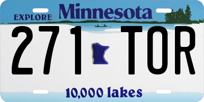 MN license plate 271TOR