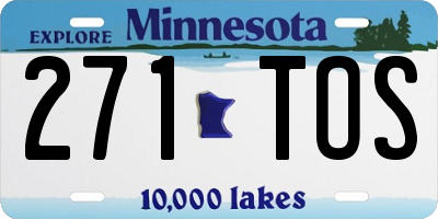 MN license plate 271TOS
