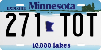 MN license plate 271TOT