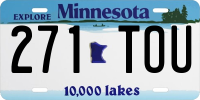 MN license plate 271TOU