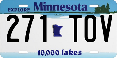 MN license plate 271TOV