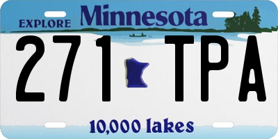 MN license plate 271TPA