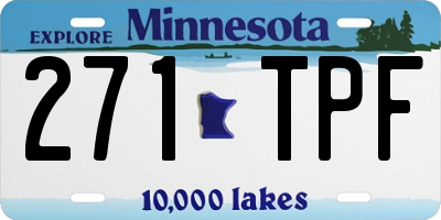 MN license plate 271TPF
