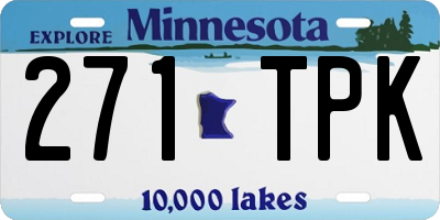 MN license plate 271TPK