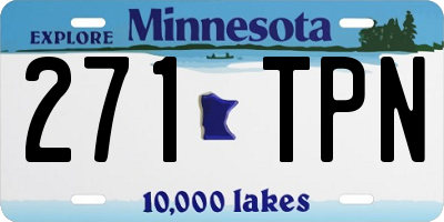 MN license plate 271TPN