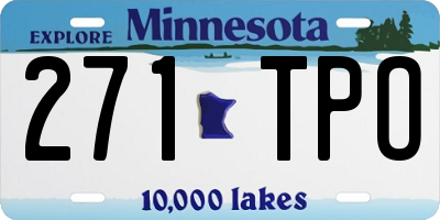 MN license plate 271TPO