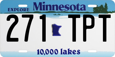 MN license plate 271TPT