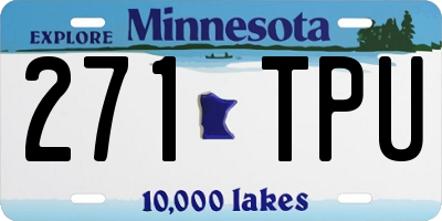 MN license plate 271TPU