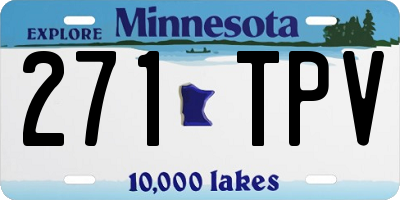 MN license plate 271TPV