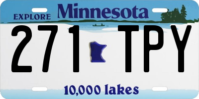 MN license plate 271TPY
