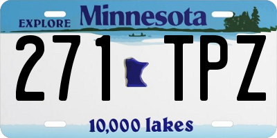 MN license plate 271TPZ