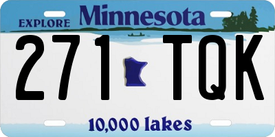 MN license plate 271TQK