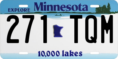 MN license plate 271TQM