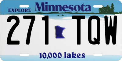 MN license plate 271TQW