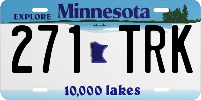 MN license plate 271TRK